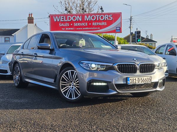 BMW 5-Series Saloon, Petrol Plug-in Hybrid, 2018, Blue
