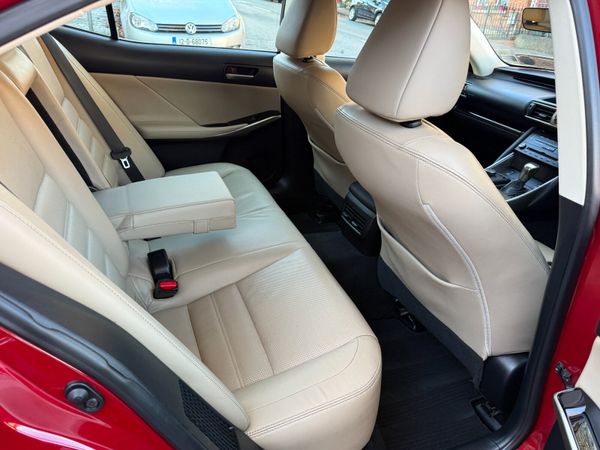 Lexus IS Saloon, Petrol Hybrid, 2017, Red