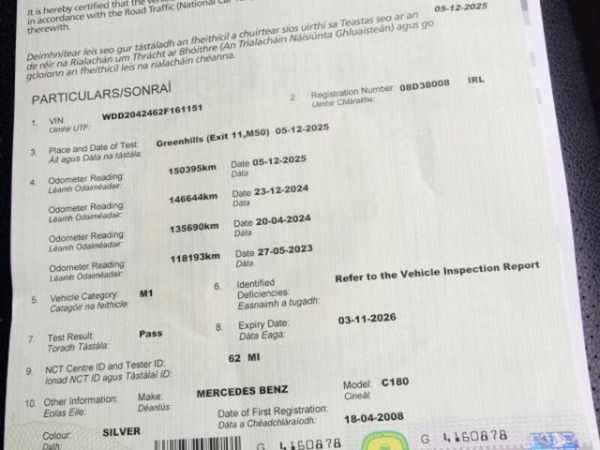 Mercedes-Benz C-Class Estate, Petrol, 2008, Silver