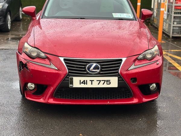 Lexus IS Saloon, Petrol Hybrid, 2014, Red