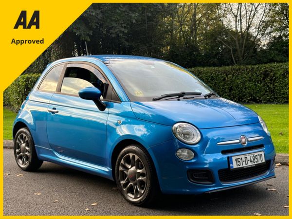 Fiat 500 Hatchback, Petrol, 2015, Blue