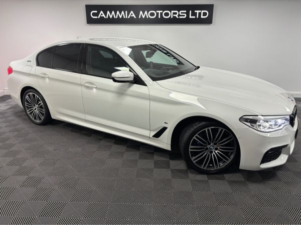 BMW 5-Series Saloon, Petrol Hybrid, 2019, White