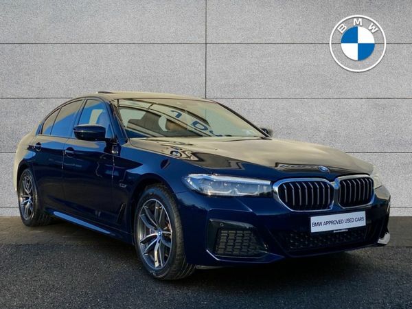 BMW 5-Series Saloon, Petrol Plug-in Hybrid, 2023, Blue