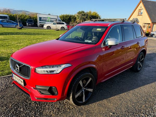 Volvo XC90 SUV, Petrol Plug-in Hybrid, 2017, Red