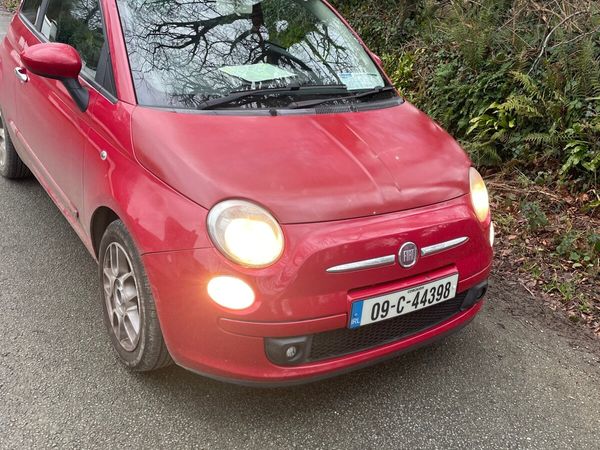 Fiat 500 Hatchback, Petrol, 2009, Red