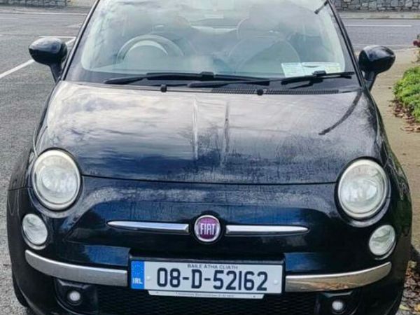 Fiat 500 Hatchback, Petrol, 2008, Black
