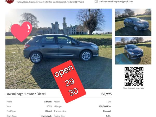 Citroen C4 Hatchback, Diesel, 2015, Grey