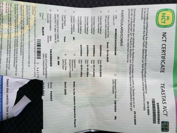 Volkswagen Passat Saloon, Diesel, 2012, Black