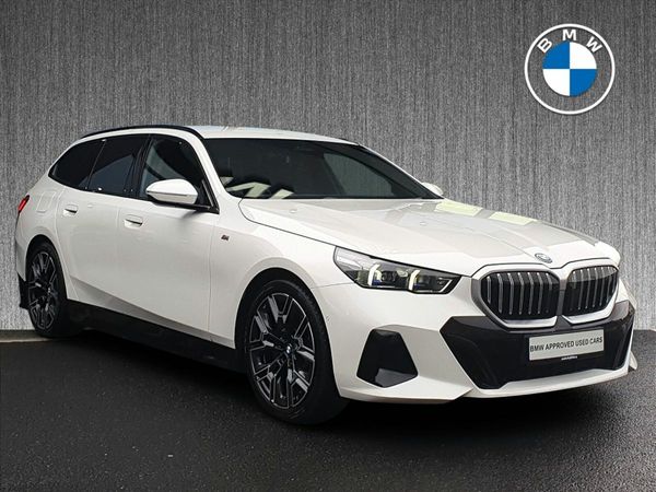 BMW 5-Series Estate, Petrol Plug-in Hybrid, 2025, White