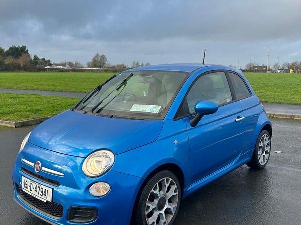 Fiat 500 Hatchback, Petrol, 2015, Blue