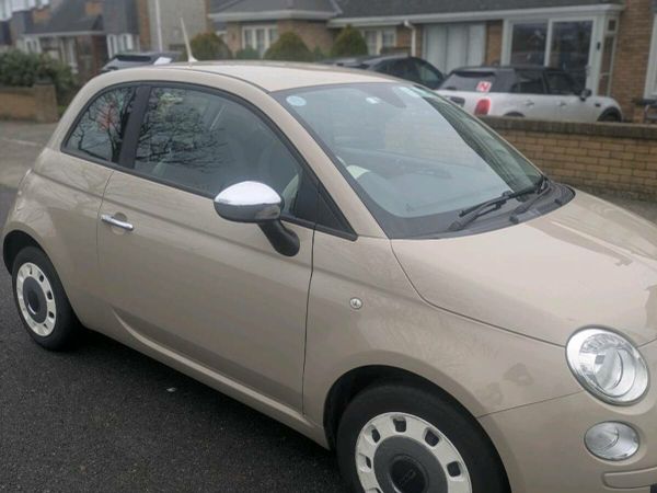 Fiat 500 Hatchback, Petrol, 2014, Beige