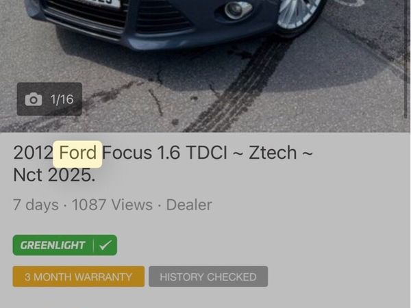 Ford Focus Hatchback, Diesel, 2012, Grey