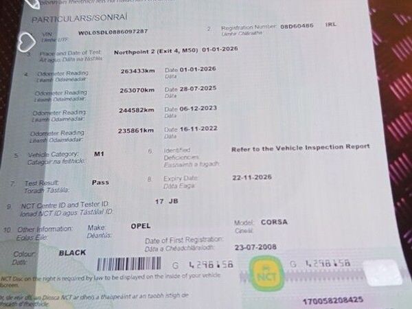 Opel Corsa Hatchback, Petrol, 2008, Black