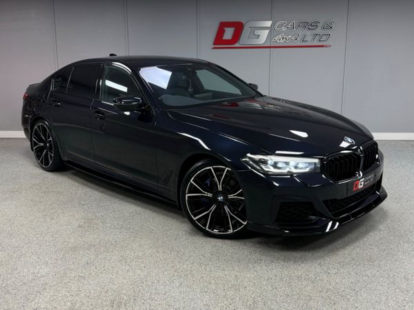 BMW 5-Series Saloon, Petrol Hybrid, 2020, Black