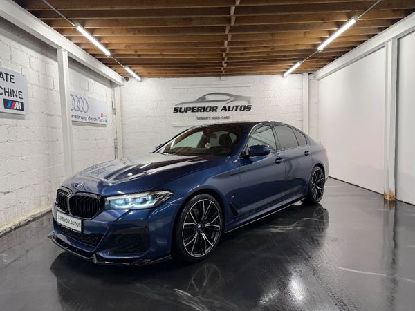 BMW 5-Series Saloon, Diesel Hybrid, 2022, Blue
