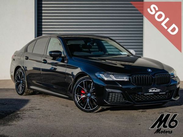 BMW 5-Series Saloon, Petrol Hybrid, 2023, Black