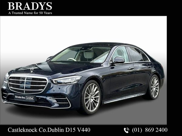 Mercedes-Benz S-Class Saloon, Petrol Plug-in Hybrid, 2024, Blue