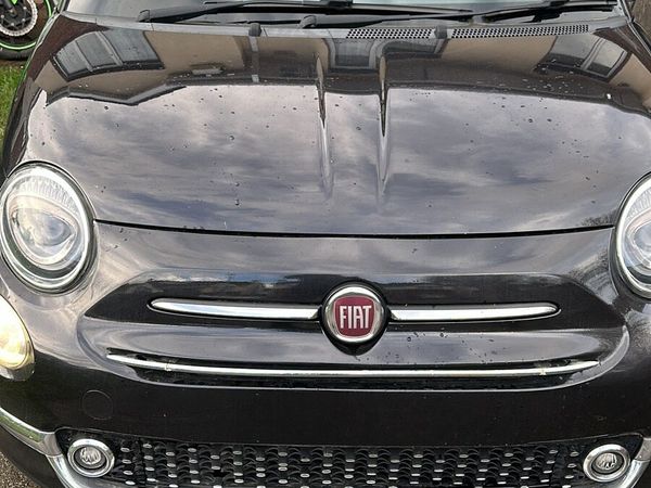 Fiat 500 Hatchback, Petrol, 2017, Black