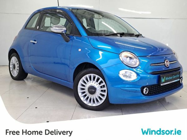 Fiat 500 Hatchback, Petrol, 2018, Blue