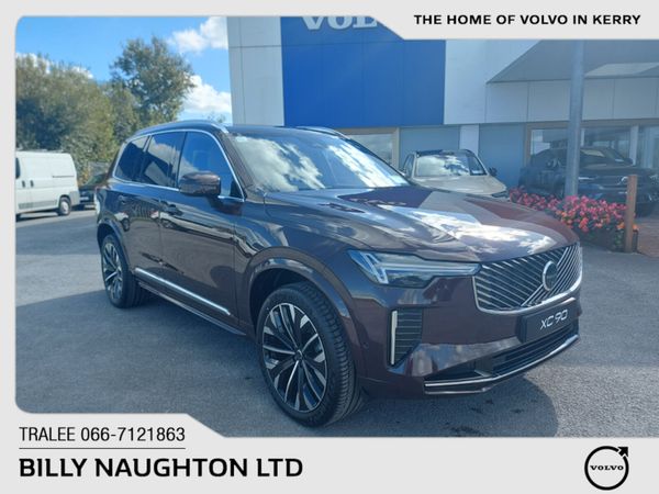 Volvo XC90 SUV, Petrol Plug-in Hybrid, 2025, Red