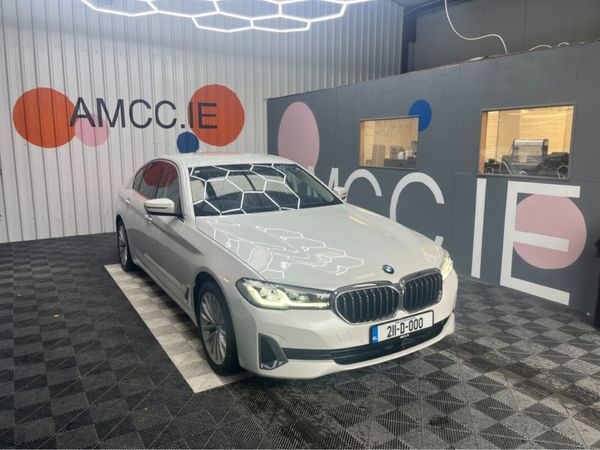 BMW 5-Series Saloon, Petrol Hybrid, 2021, White