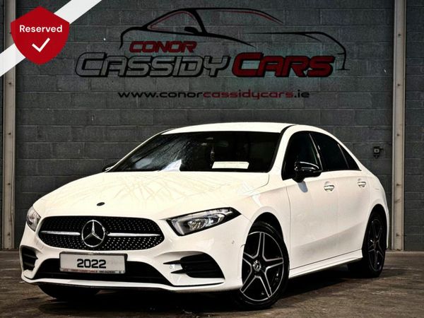 Mercedes-Benz A-Class Saloon, Petrol Hybrid, 2022, White