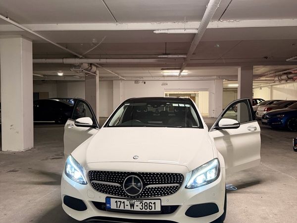 Mercedes-Benz C-Class Saloon, Petrol Plug-in Hybrid, 2017, White