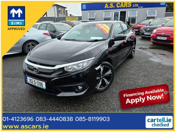 Honda Civic Saloon, Petrol, 2019, Black