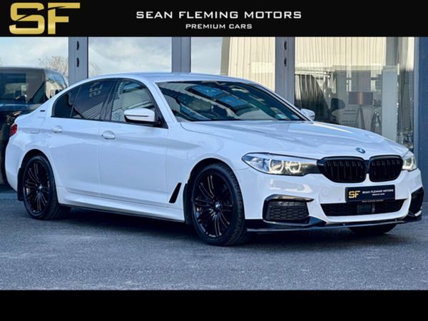 BMW 5-Series Saloon, Petrol Hybrid, 2019, White