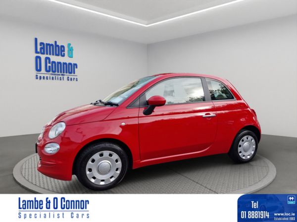 Fiat 500 Hatchback, Petrol, 2019, Red
