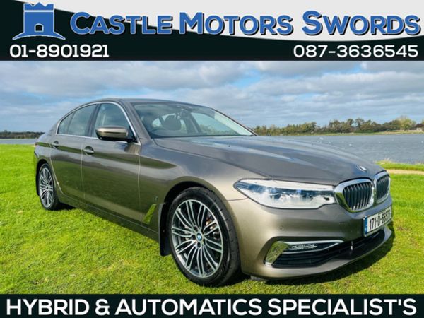 BMW 5-Series Saloon, Petrol Hybrid, 2017, Gold