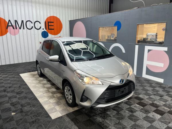 Toyota Vitz Hatchback, Petrol Hybrid, 2019, Silver