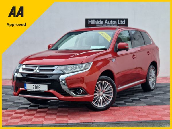 Mitsubishi Outlander Estate, Petrol Plug-in Hybrid, 2016, Red