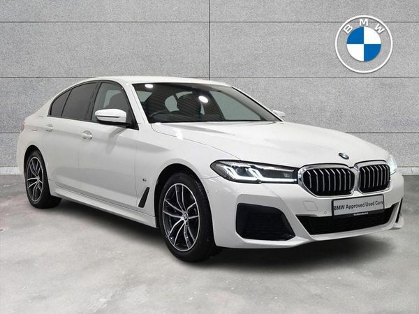 BMW 5-Series Saloon, Petrol Plug-in Hybrid, 2021, White