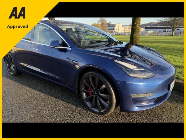 Tesla Model 3 Saloon, Electric, 2020, Blue