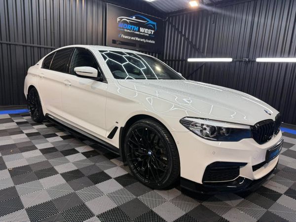 BMW 5-Series Saloon, Petrol Hybrid, 2018, White