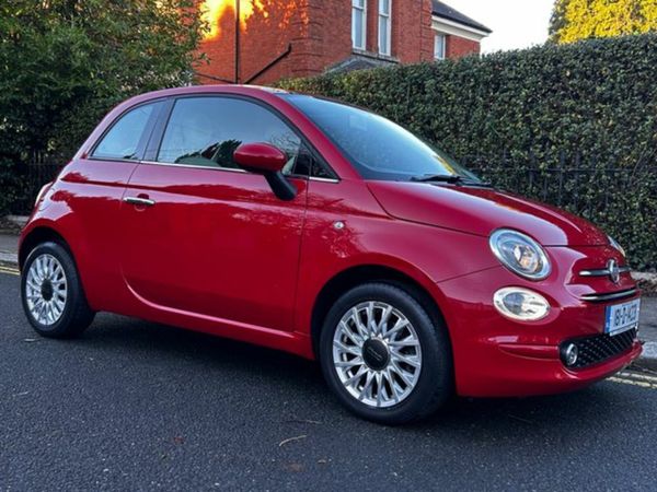 Fiat 500 Hatchback, Petrol, 2018, Red