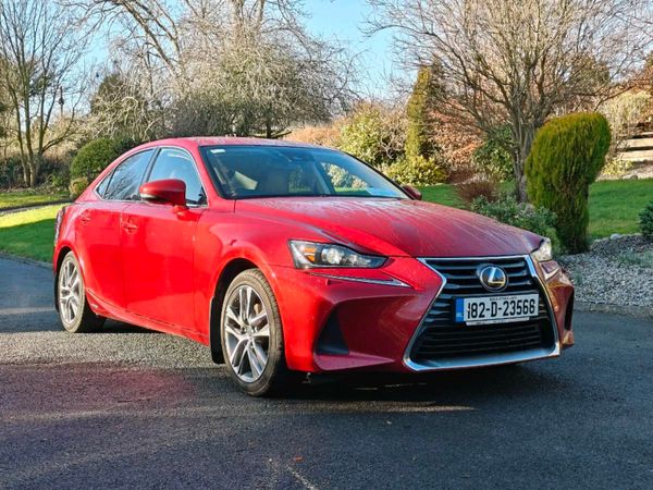 Lexus IS Saloon, Petrol Hybrid, 2018, Red