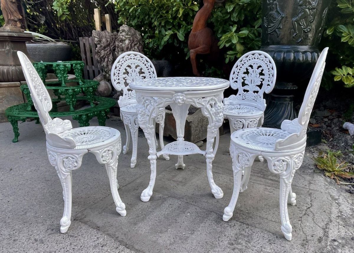 Cast iron outdoor furniture shop for sale