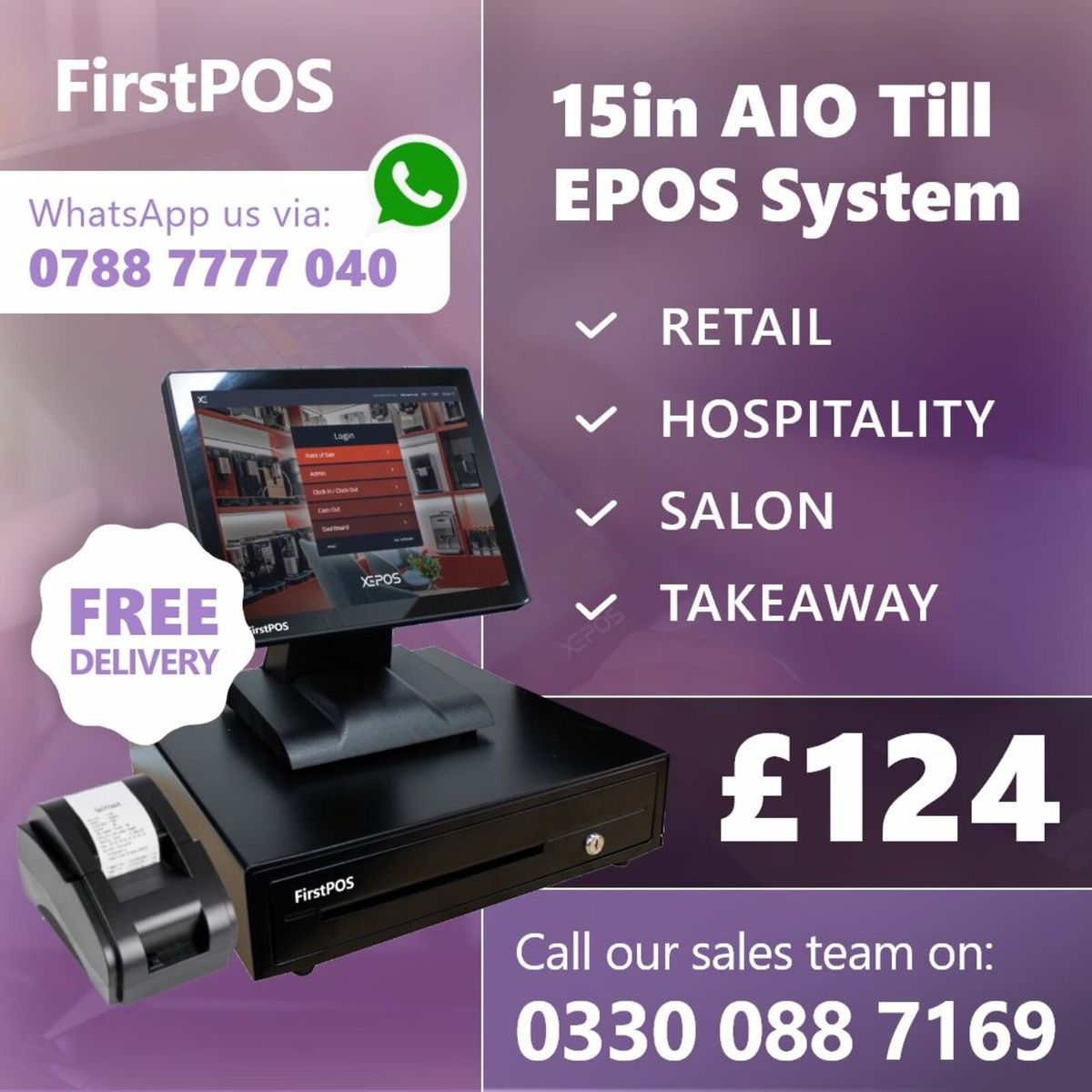 Epos cash registers for small clearance business