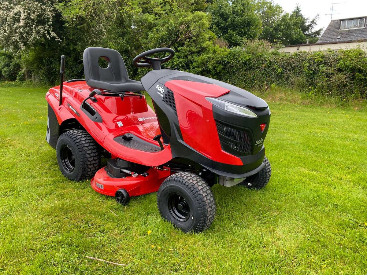 Solo ride on online lawn mowers