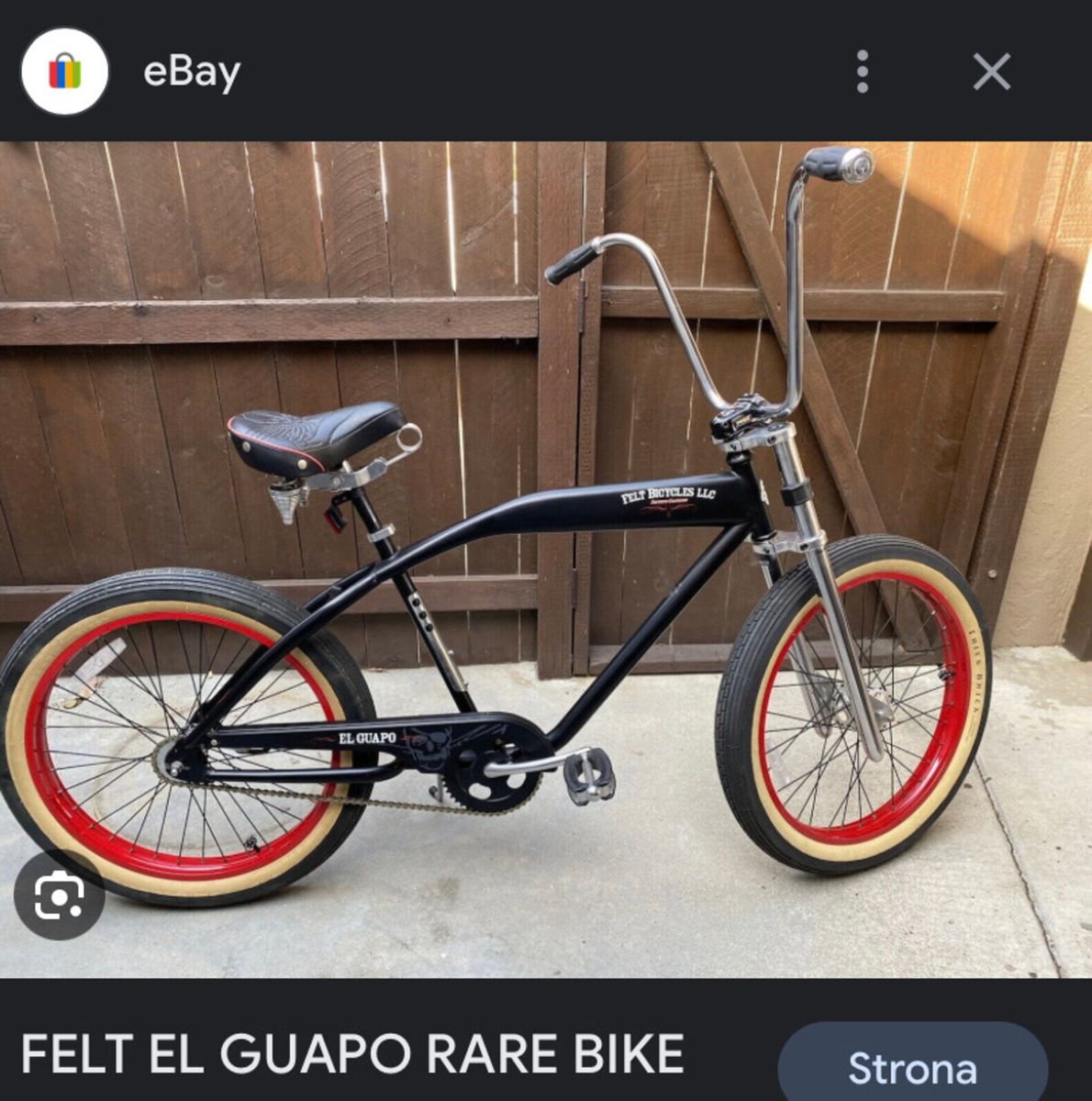 Felt beach cruiser sale bike