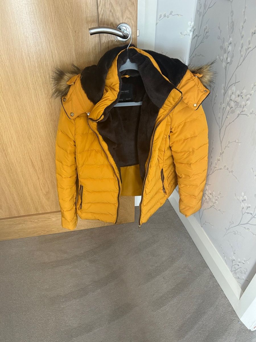 Yellow zara hot sale puffer jacket