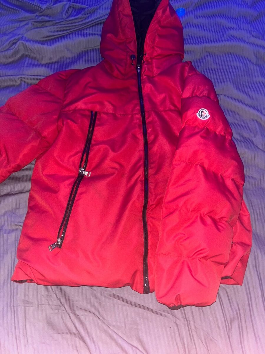 Moncler red windbreaker sale