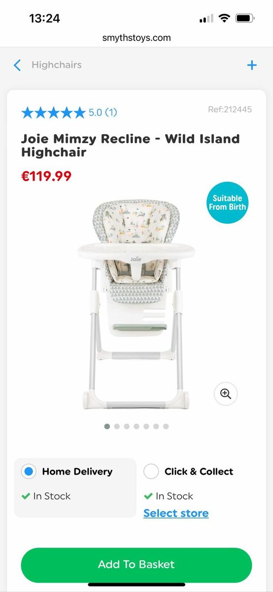 Joie high chair outlet smyths