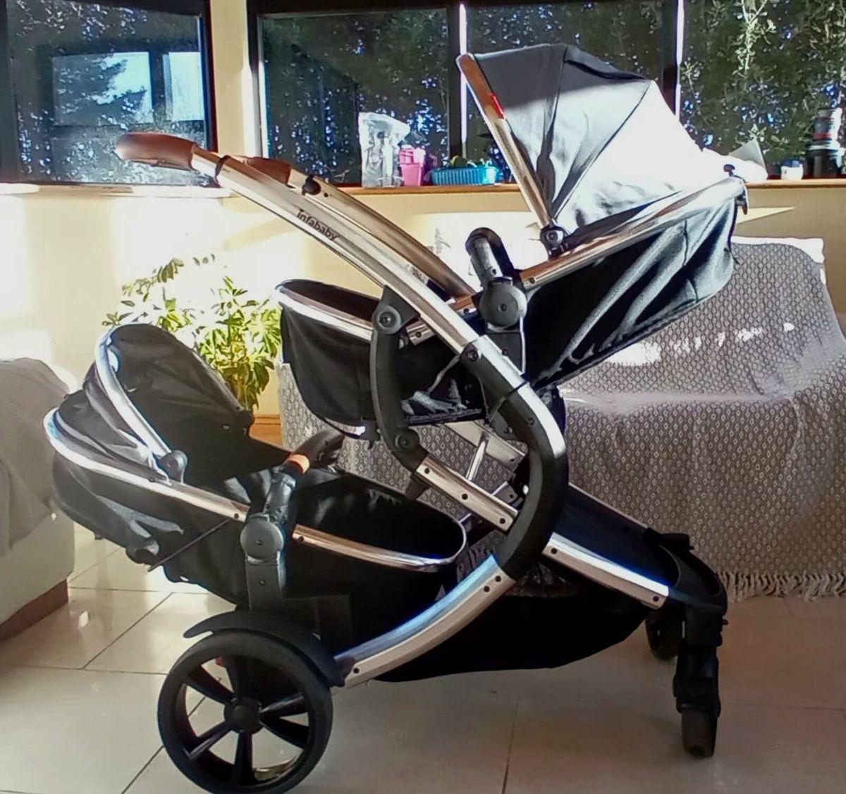 Infababy cheap double pram