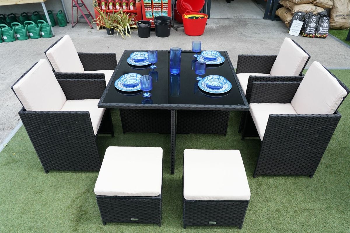 Vicenza rattan cube set 5 outlet piece