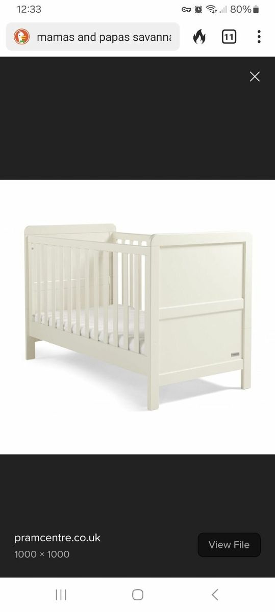 Mamas and papas 2025 sienna cot bed