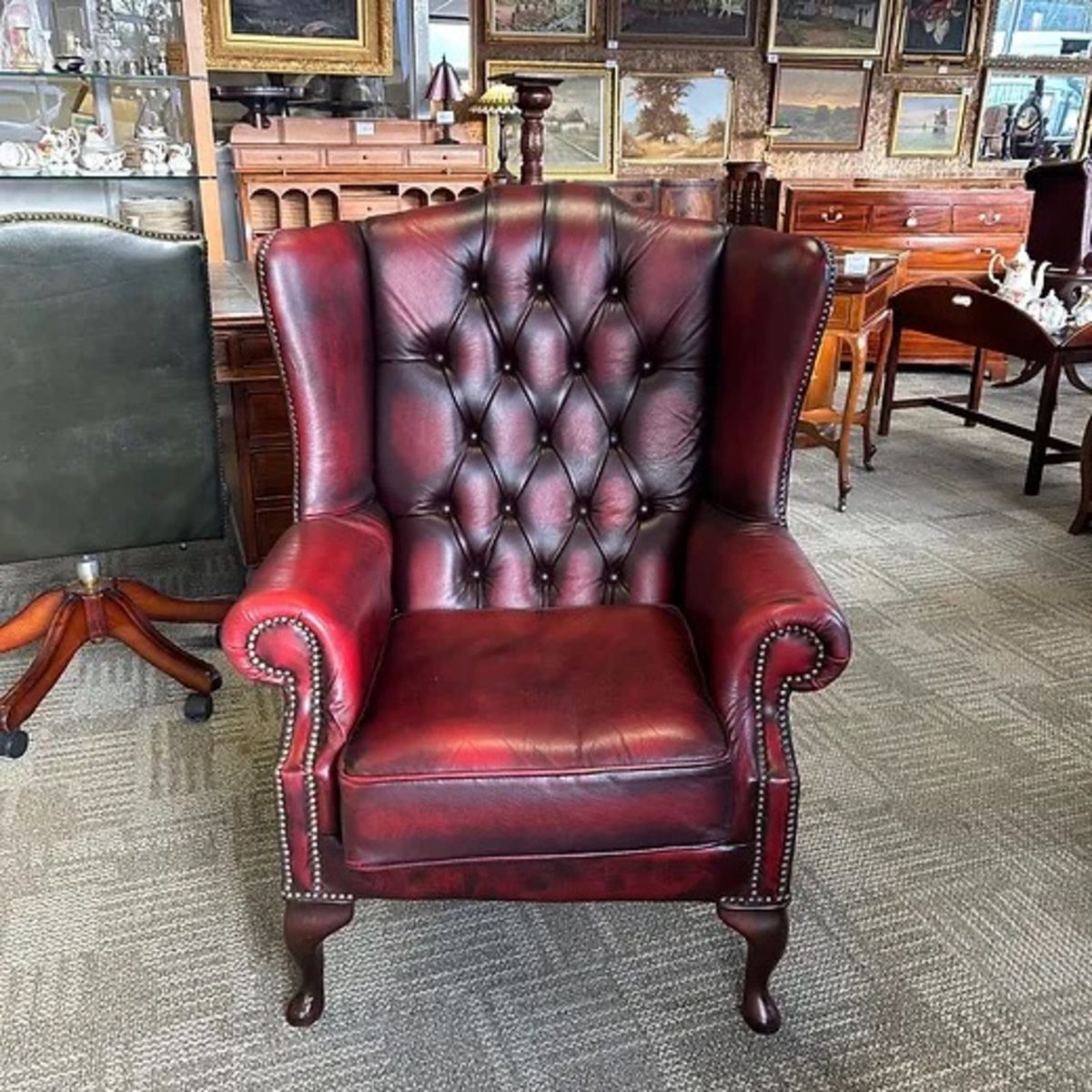 Queen anne clearance chairs done deal