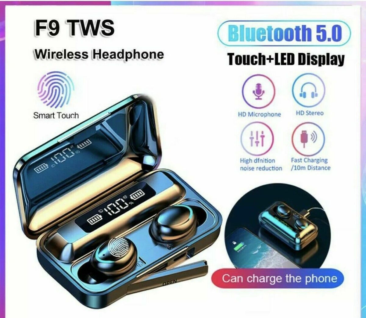 Tws bluetooth 5.0 wireless earbuds hot sale